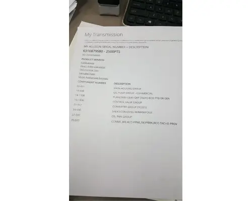 Allison 2500PTS Transmission Assembly