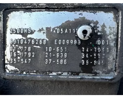 Transmission Assembly Allison 2500HS Complete Recycling Group LLC