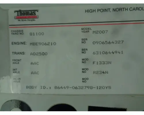 Transmission Assembly ALLISON 2500PTS LKQ Thompson Motors - Wykoff