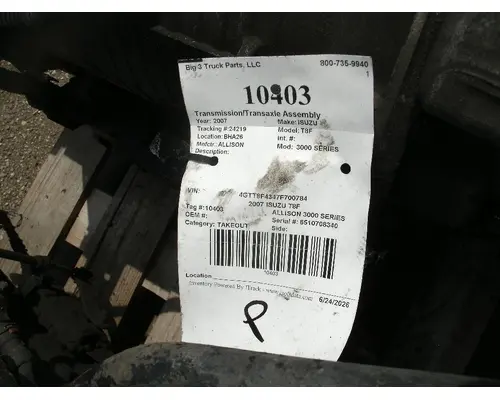 Transmission Assembly ALLISON 3000 SERIES Big 3 Truck Parts, LLC