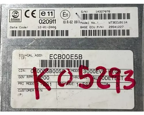 ECM (Transmission) Allison 3000EV Complete Recycling Group LLC