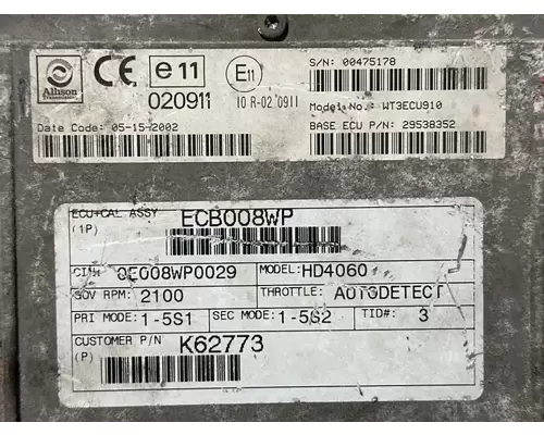 Allison 4000PRM ECM (Transmission)