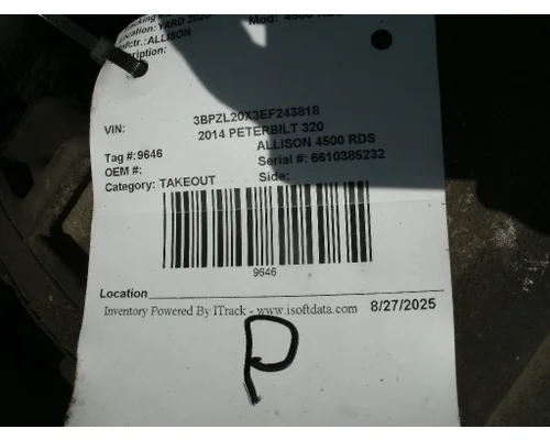 Transmission Assembly ALLISON 4500 RDS Big 3 Truck Parts, LLC