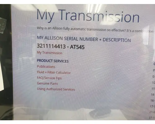 Allison AT545 Transmission Assembly