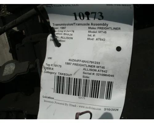 Transmission Assembly ALLISON AT542 Big 3 Truck Parts, LLC