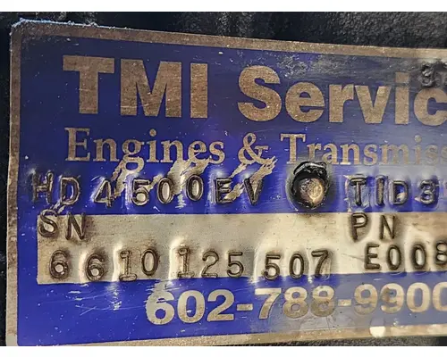 Transmission Assembly ALLISON EAGLE HIGHTOP PUMPER American Truck Salvage