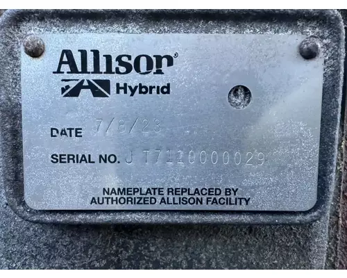 Transmission Assembly Allison EV50 Complete Recycling Group LLC