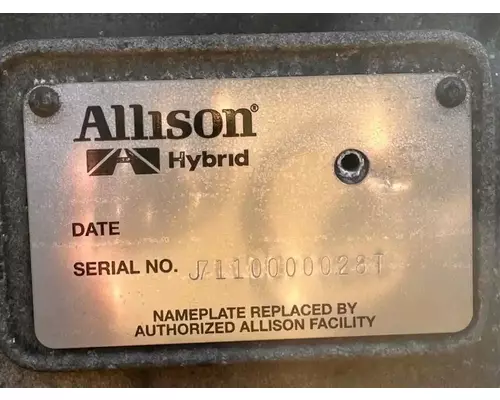 Transmission Assembly Allison EV50 Complete Recycling Group LLC