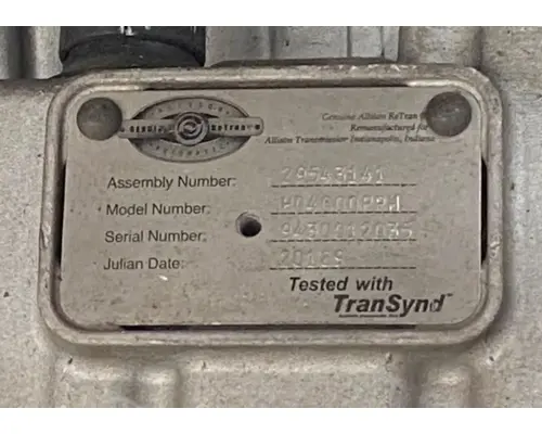 Transmission Assembly Allison HD 4000 Complete Recycling Group LLC