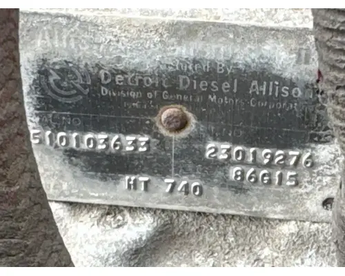 Transmission Assembly Allison HT 740 DR Complete Recycling Group LLC