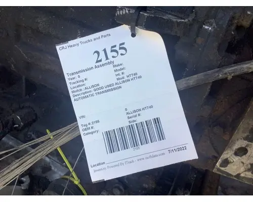 Transmission Assembly ALLISON HT740 Crj Heavy Trucks And Parts