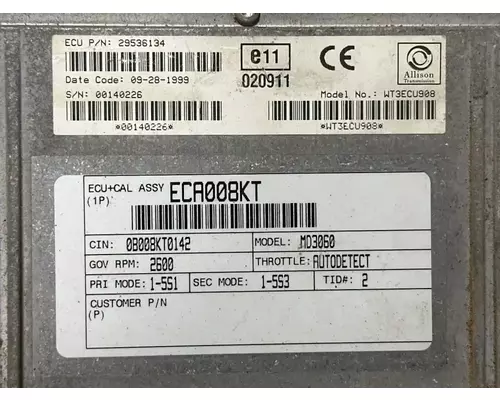 Allison MD3060P ECM (Transmission)