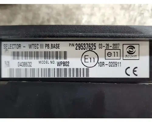 Allison MD3060 Miscellaneous Parts