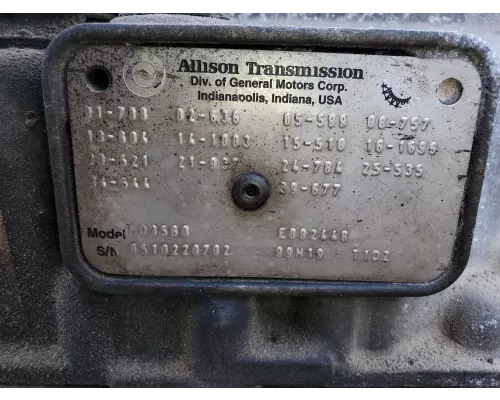 Allison MD3560 Transmission Assembly