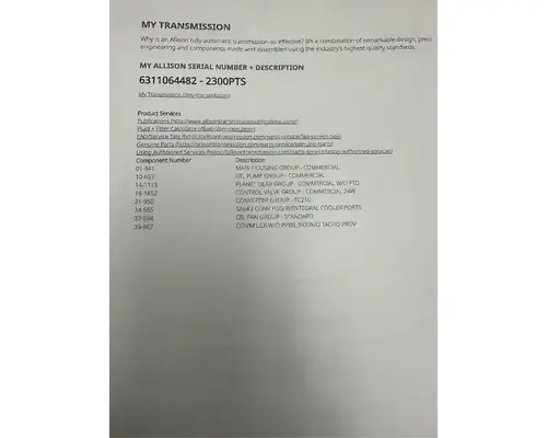 Allison Other Transmission Assembly