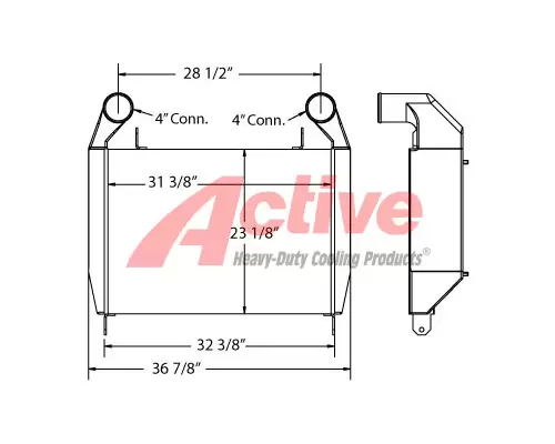 Charge Air Cooler (ATAAC) American LaFrance  Active Radiator