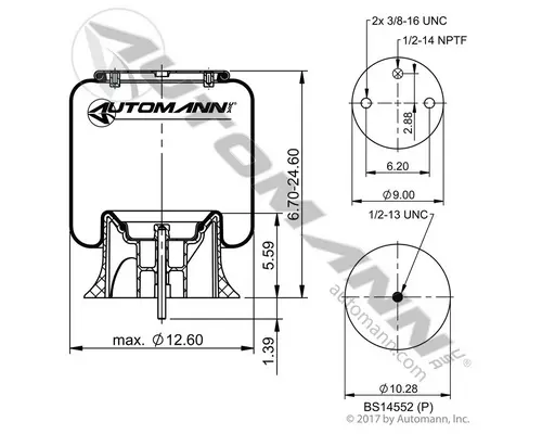 Air Spring AUTOMANN AB1DK23L-8852 LKQ Thompson Motors - Wykoff