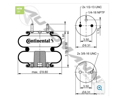 Air Spring AUTOMANN ABSP2B12R-6910 LKQ Thompson Motors - Wykoff