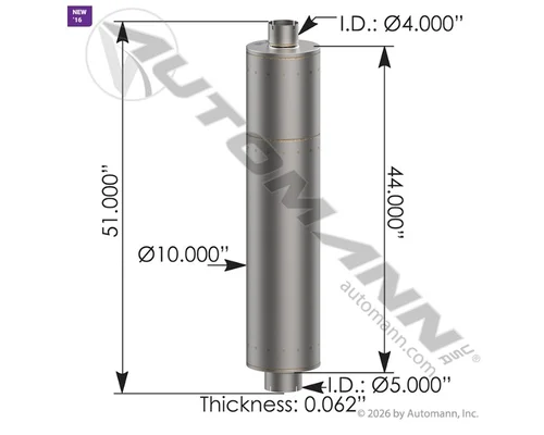 Muffler AUTOMANN DYNAFLEX TYPE LKQ Thompson Motors - Wykoff