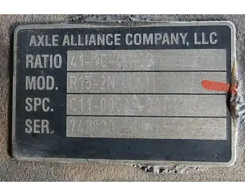 Axle Alliance R15-2N Rear Rears (Tandem Rear or Single)