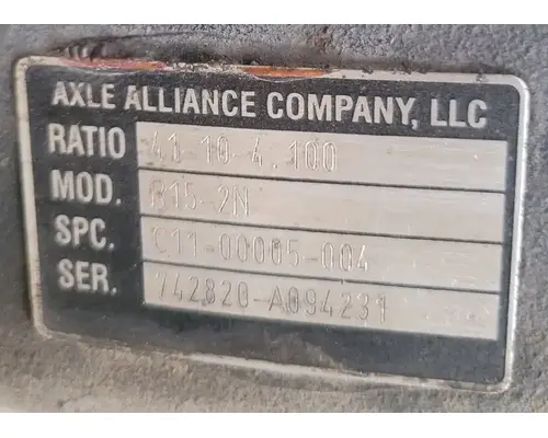 Axle Alliance R15-2N Rear Rears (Tandem Rear or Single)