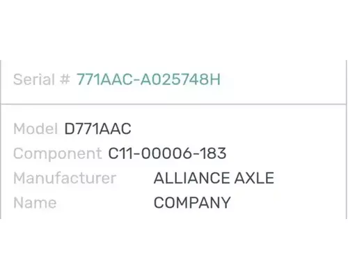 Axle Alliance RT40-4N Axle Assembly Housing