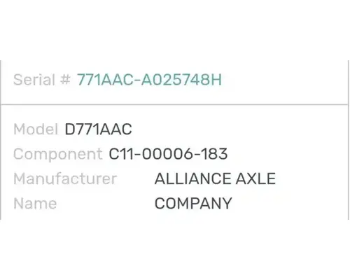 Axle Alliance RT40-4N Axle Housing (Rear)