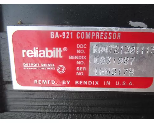BENDIX BA-921 AIR COMPRESSOR