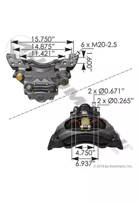 BENDIX K081143 BRAKE CALIPER