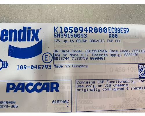 BENDIX T680 Anti Lock Brake Parts