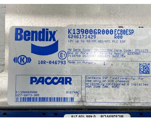 BENDIX T680 Anti Lock Brake Parts