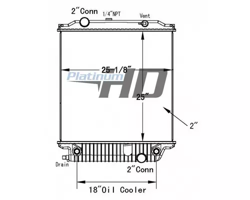 BLUE BIRD ALL AMERICAN FE RADIATOR ASSEMBLY