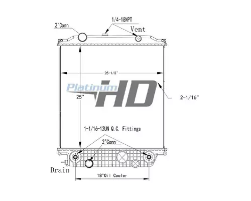 BLUE BIRD ALL AMERICAN RE RADIATOR ASSEMBLY