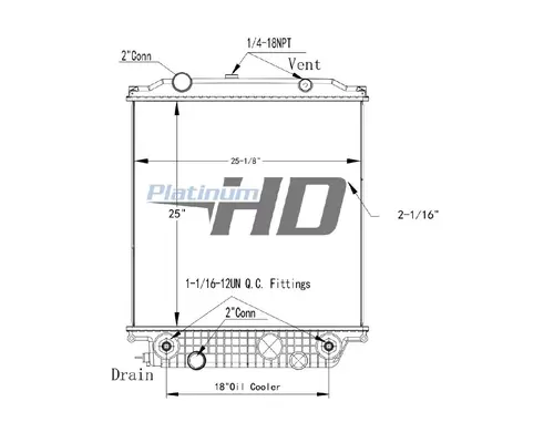 BLUE BIRD ALL AMERICAN RE RADIATOR ASSEMBLY