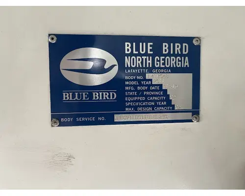 BLUE BIRD COMMERCIAL BUS Complete Vehicle