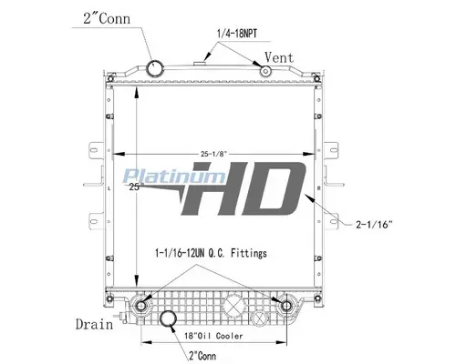 BLUE BIRD Q-BUS RADIATOR ASSEMBLY