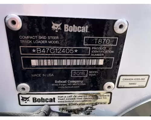 BOBCAT T870 Equipment (Whole Vehicle)