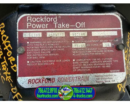 BOSCH ROCKFORD PTO BOSCH ROCKFORD Engine Assembly