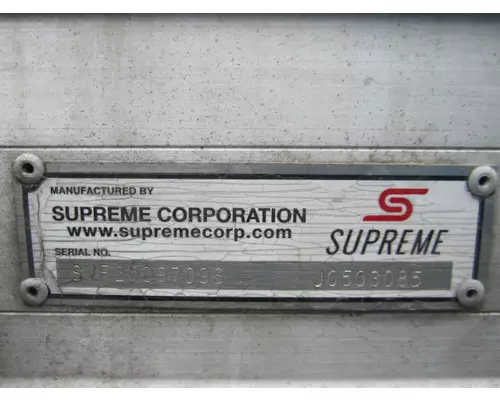 BOX VAN SUPREME CORP TRUCK BODIES, BOX VANFLATBEDUTILITY