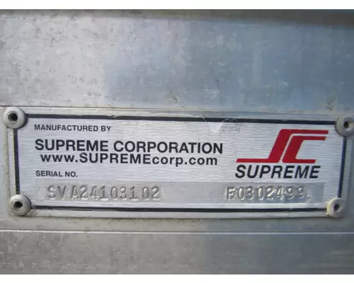 BOX VAN SUPREME CORP TRUCK BODIES, BOX VANFLATBEDUTILITY