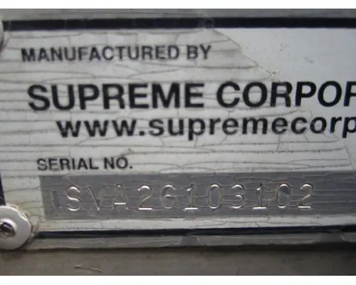 BOX VAN SUPREME CORP TRUCK BODIES, BOX VANFLATBEDUTILITY