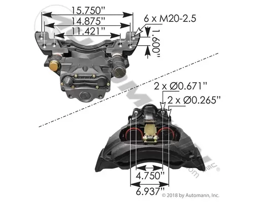 Brake Caliper BENDIX K081143 LKQ Western Truck Parts