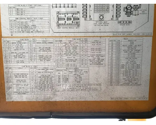 Blue Bird VISION Body, Misc. Parts