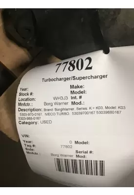 Borg Warner  Turbocharger/Supercharger