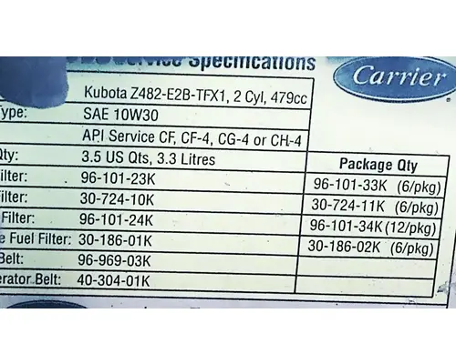 CARRIER ComfortPro PC6000 Auxiliary Power Unit