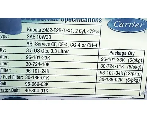 CARRIER ComfortPro PC6000 Auxillary Power Unit