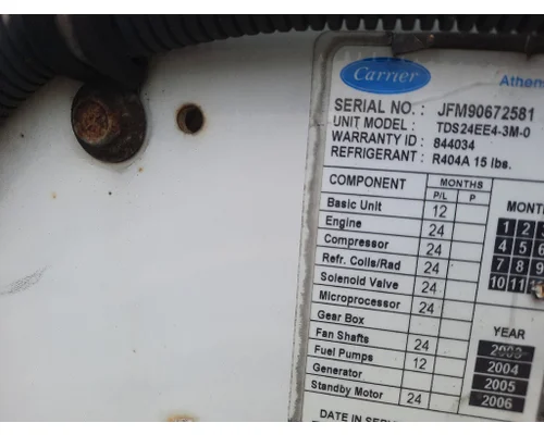 CARRIER SUPRA 850 REEFER UNIT