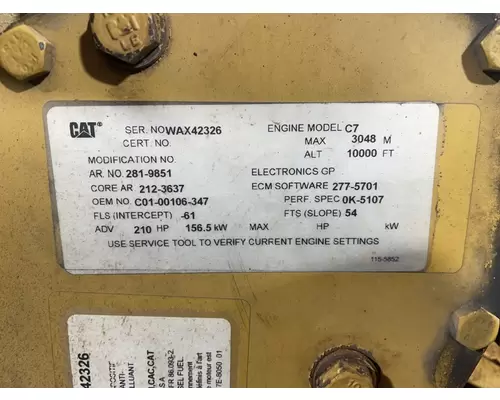 CATERPILLAR C7 Acert Engine Assembly