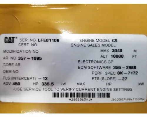 CATERPILLAR C9 Acert Engine Assembly