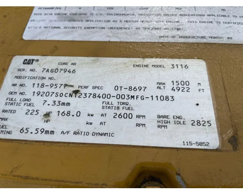 CAT 3116 Engine Assembly